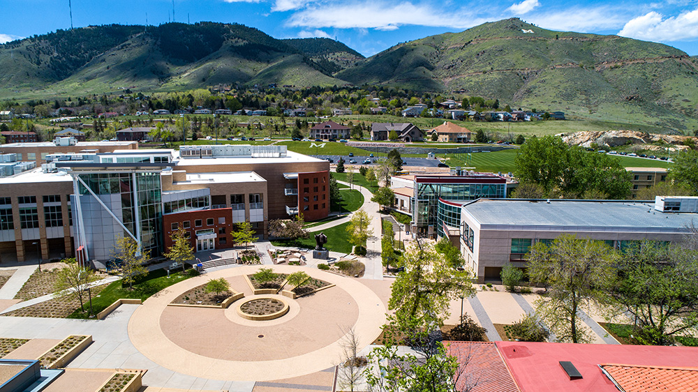 Aerial view of Colorado School of Mines campus